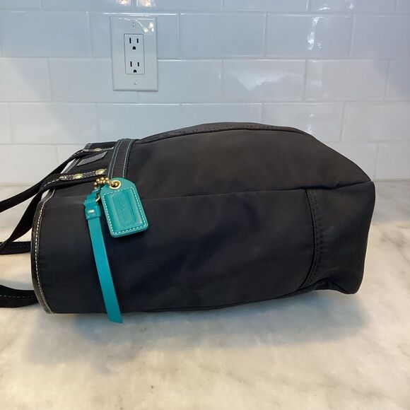 Coach Black Sateen Hampton Shopper Weekend Tote - Picture 6 of 14